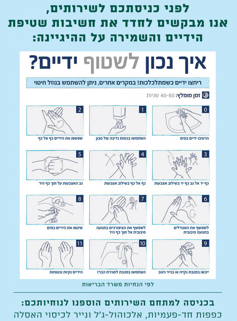 איך לרחוץ ידיים