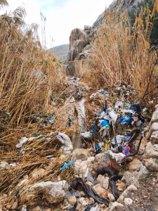 סחף לאחר השיטפונות בערוץ נחל פרת (שמורת הטבע נחל פרת-עין פרת).