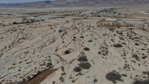 דליפה מתעלת ההזנה של מפעלי ים המלח למניפת נחל צאלים